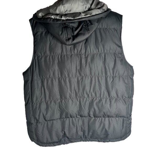 St Johns Bay Mens Black Puffer Vest Jacket With Hood Size large - Picture 1 of 3